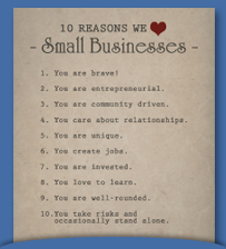 10 Reasons We Love Small Businesses